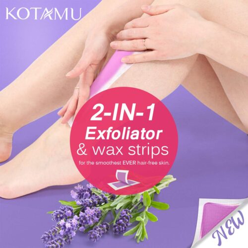 Bikini Wax Strips, KOTAMU Hair Removal Strips for Facial Legs Underarms