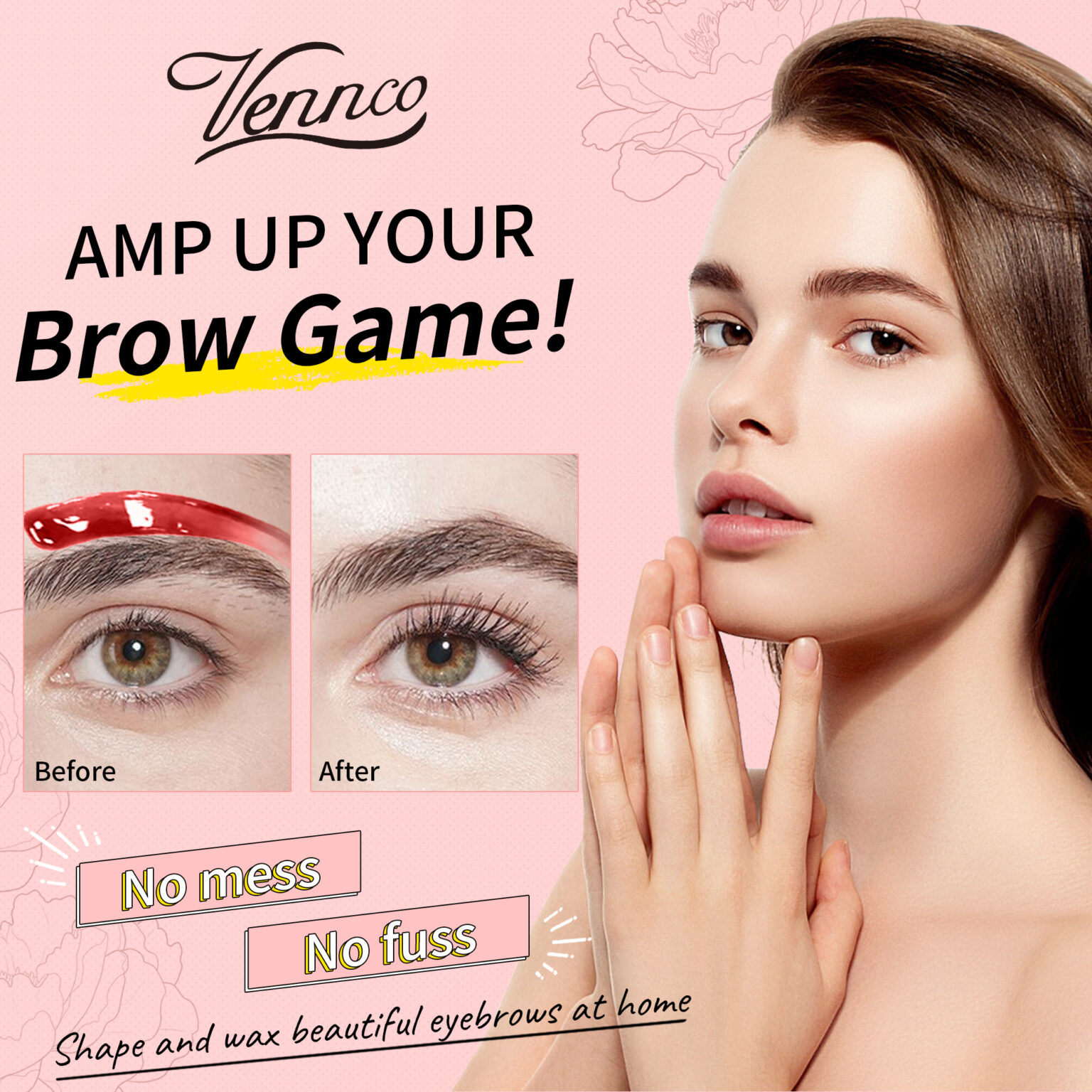 Waxing Kit, Vennco Wax Warmer Hair Removal, Home Wax Kit with 17.5oz