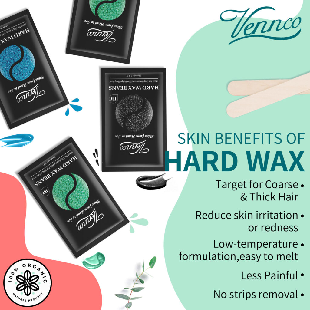 Vennco Waxing Kit, Wax Warmer Kit for Coarse Hair Removal, Hard Wax Kit